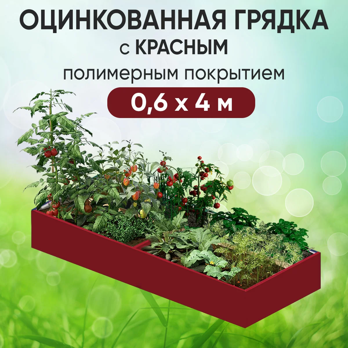 Грядка красная (0,6 х 4)